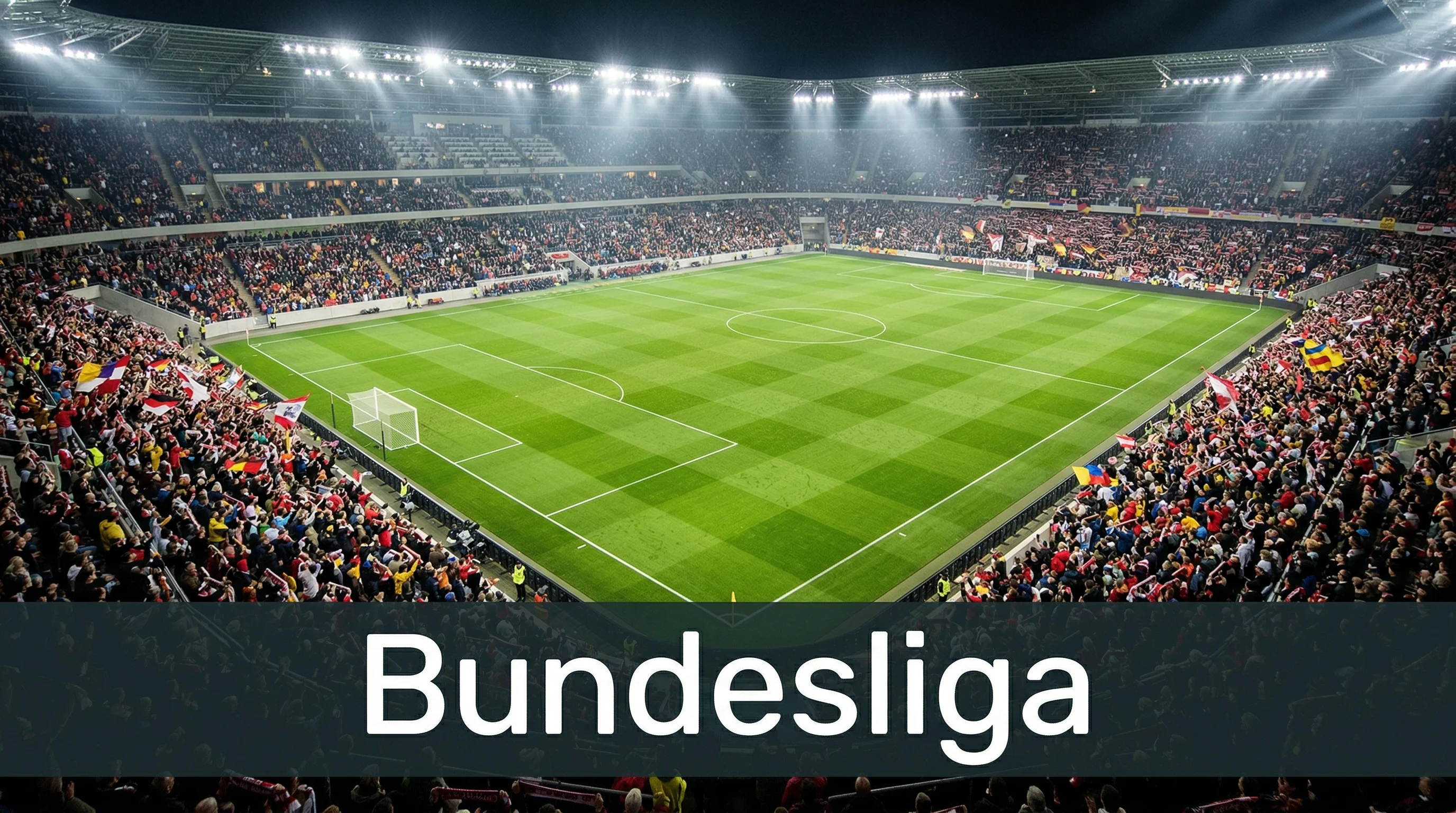 Blick auf ein Bundesliga-Spielfeld mit vollen Rängen — Besonderheiten der deutschen Liga für Wetten