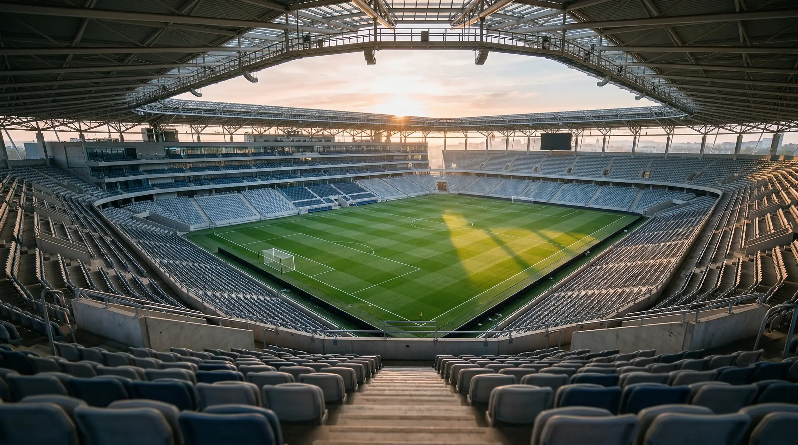 Leeres Fußballstadion zu Saisonbeginn — Symbolbild für Langzeitwetten und Saisonplanung