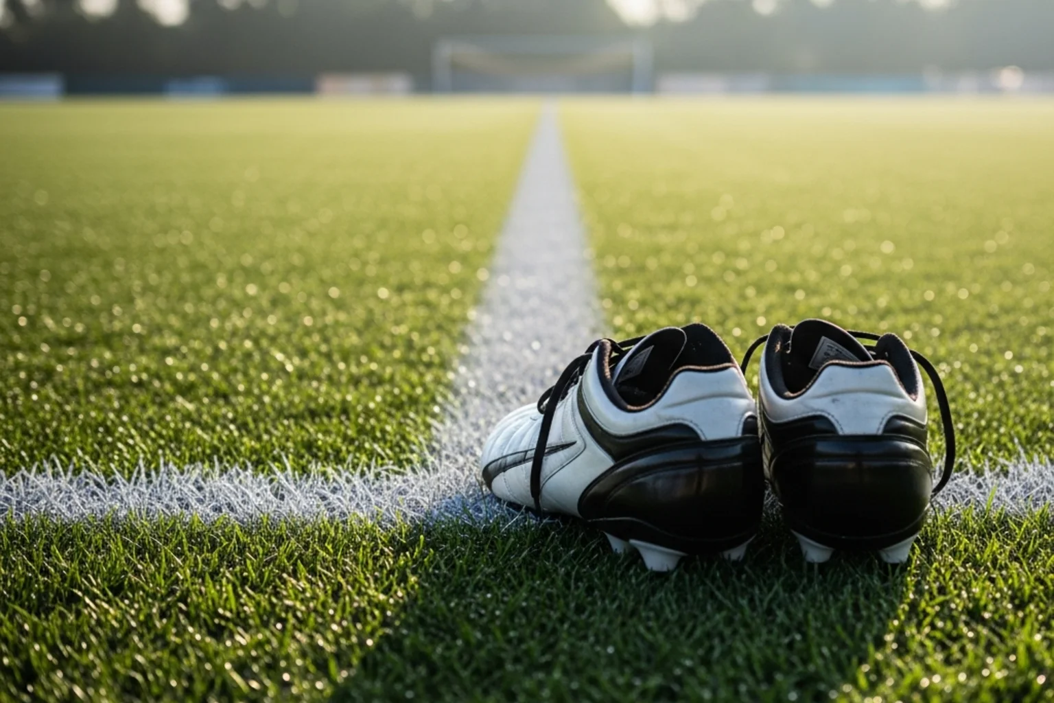 Erster Schritt auf einem Fußballfeld — Symbolbild für den Einstieg in Sportwetten-Strategien